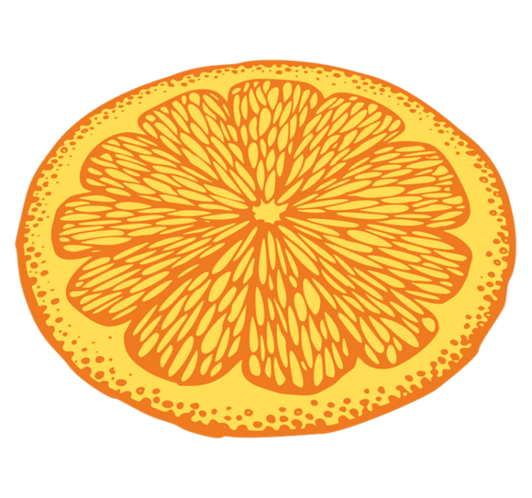 Orange citrus slice kitchen mat - TenStickers