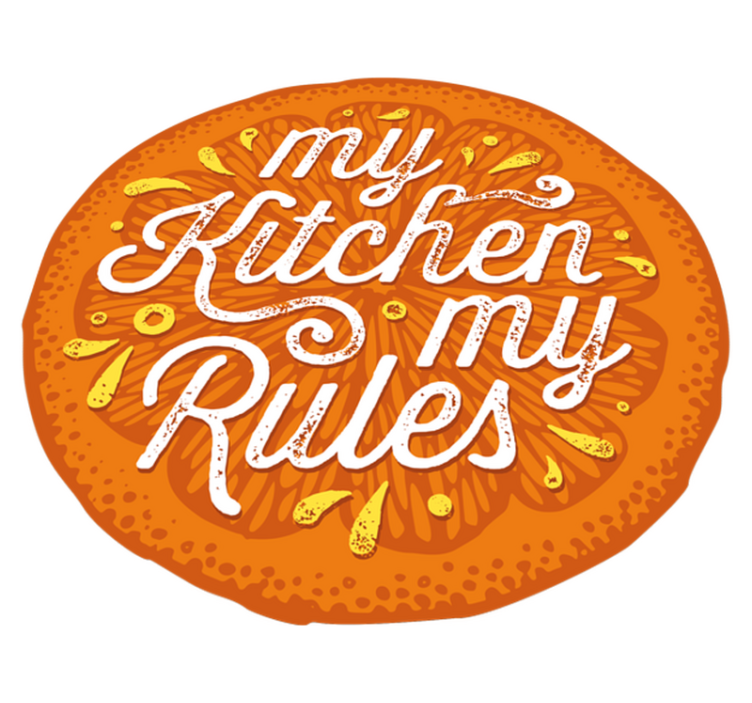 My Kitchen Rules quote rug - TenStickers