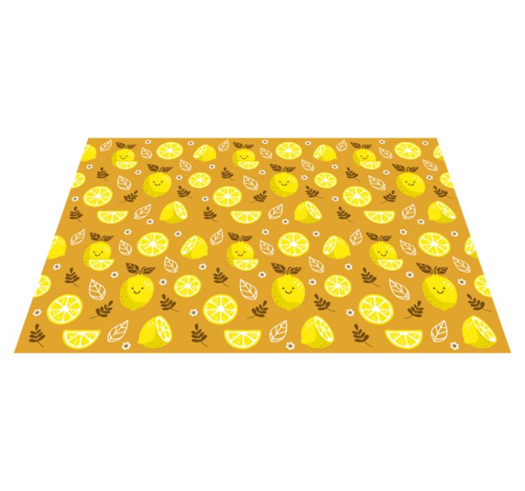 Cheerful Lemon Pattern nature rug - TenStickers