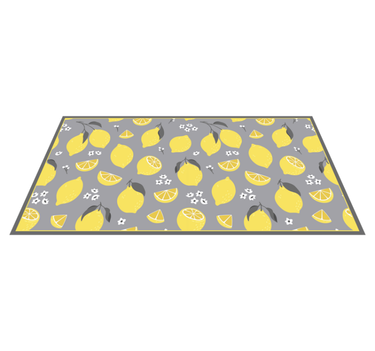 Lemon Slice Concept kitchen vinyl mat - TenStickers