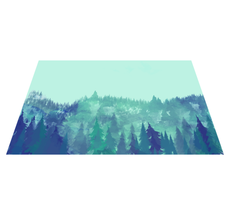 Subtle gray forest nordic vinyl rug - TenStickers