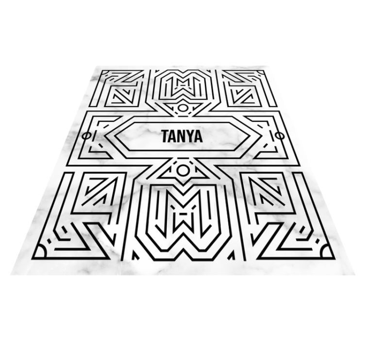 Art Déco maze teenage bedroom rug - TenStickers
