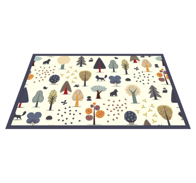 Nordic nature inspired kids carpet - TenStickers