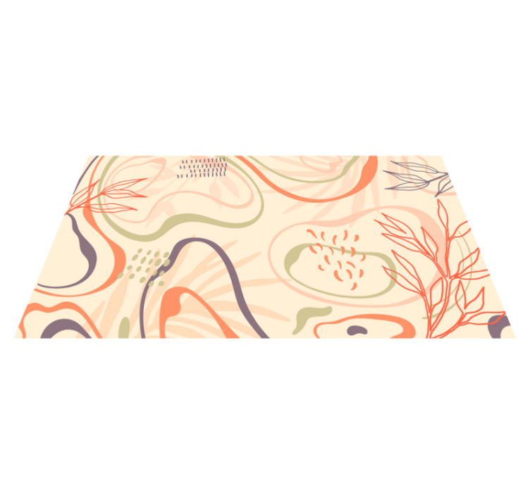 Abstract Organic Shapes nature rug - TenStickers