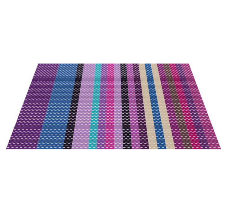 Striped Colorful Lines bedroom carpet - TenStickers