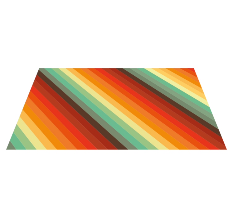 Vibrant diagonal stripes bedroom carpet - TenStickers