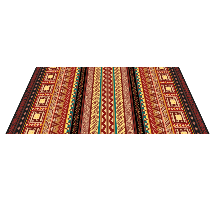 Bedroom carpet with ethnic stripe patterns - TenStickers