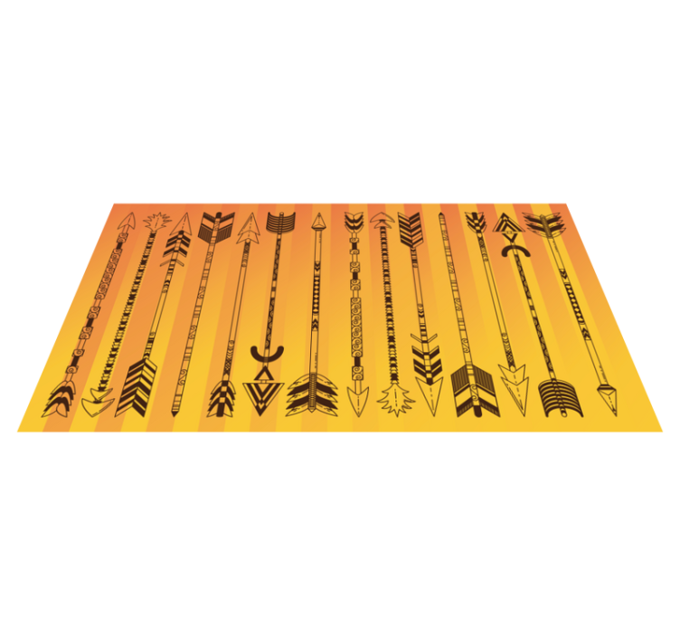 TRIBAL ARROW PATTERN ethnic rug - TenStickers