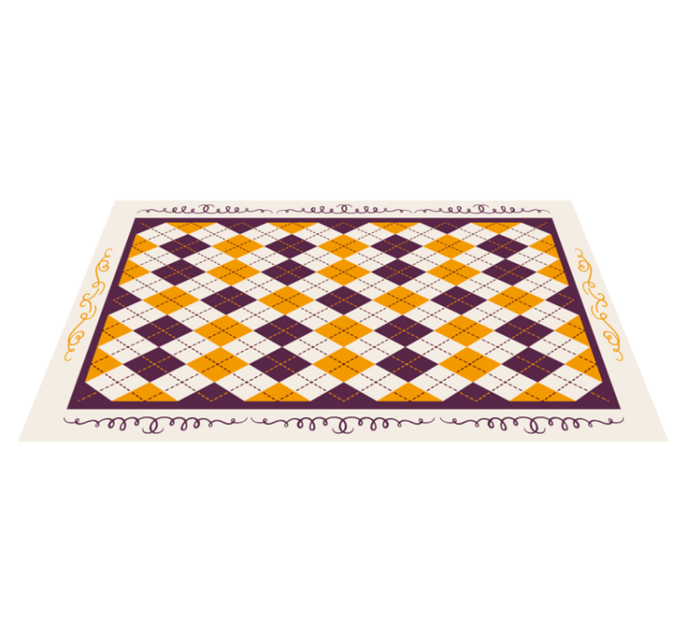Geometric Chevron Motif tile carpet - TenStickers