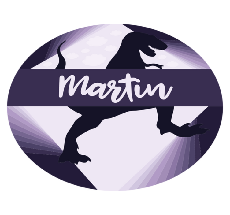 Velociraptor with name kids rug - TenStickers