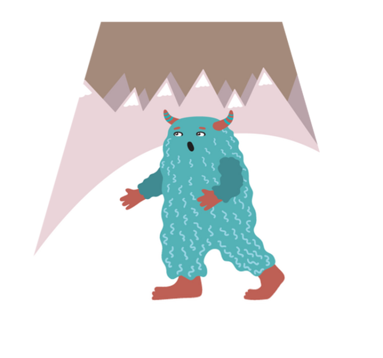 Nordic monster character kids rug - TenStickers