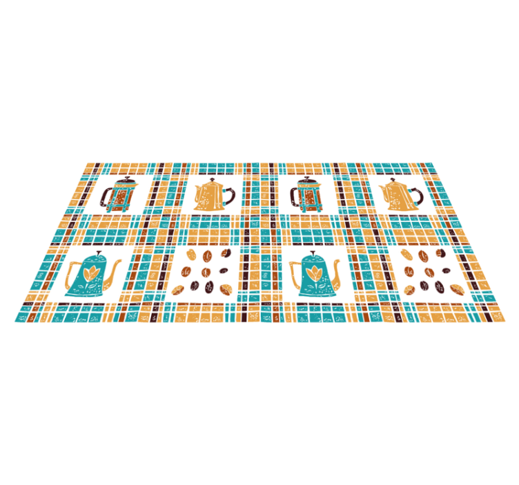 Coffee Pot Mosaic kitchen mat - TenStickers