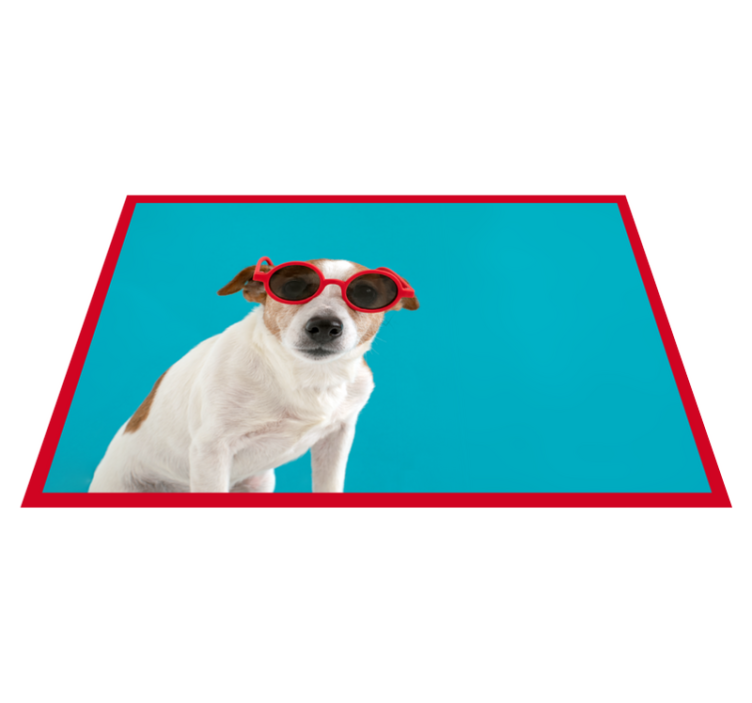 Chic dog portrait animal mat - TenStickers