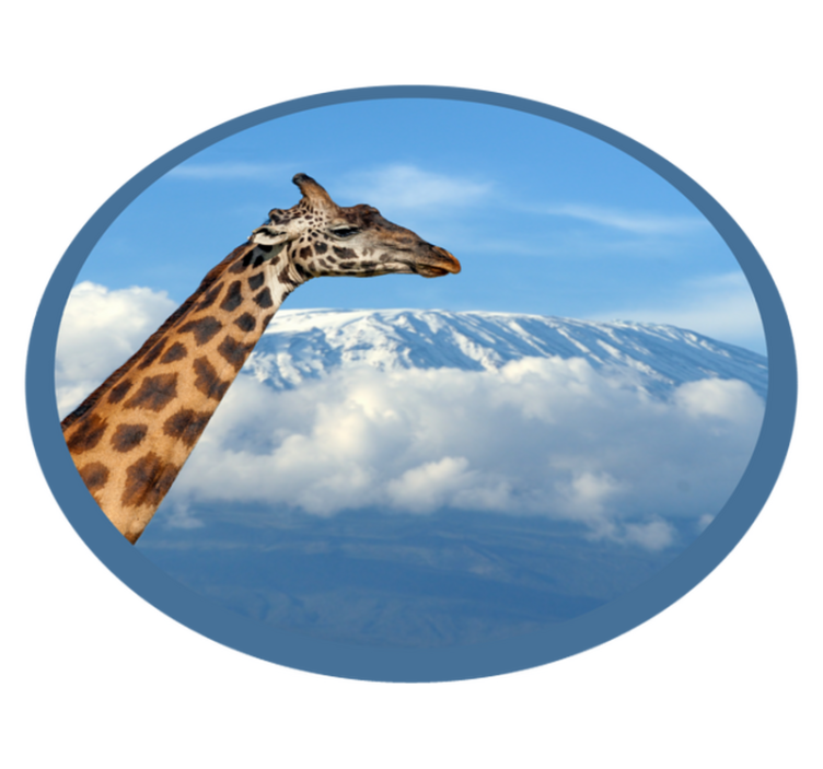 Giraffe majestic view animal mat - TenStickers