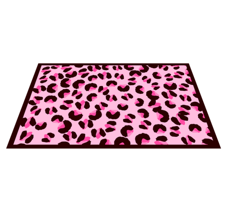 Pink Leopard Pattern animal print rug - TenStickers