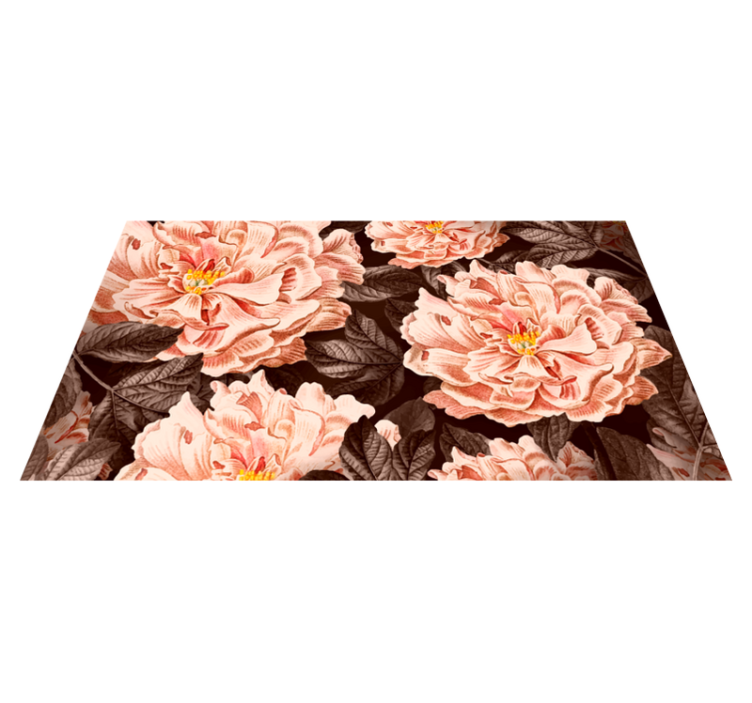 Elegant Botanical Blooms floral rug - TenStickers