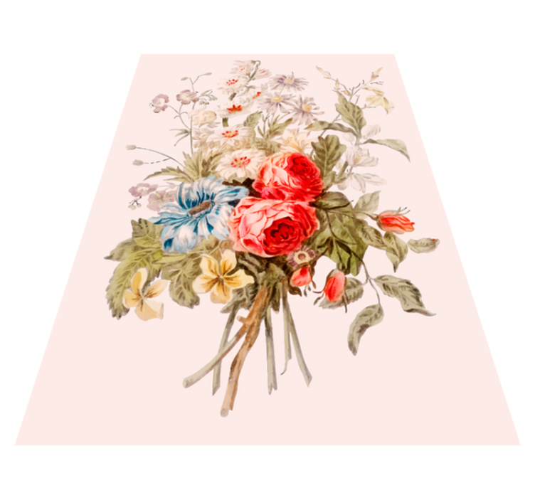 Elegant Flower Composition floral rug - TenStickers