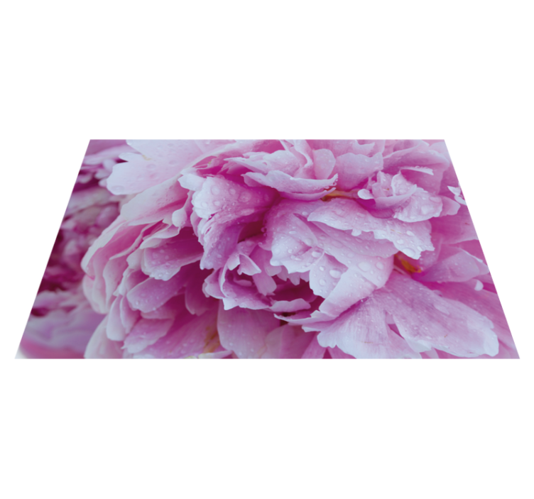Roseate Peony Bloom floral rug - TenStickers