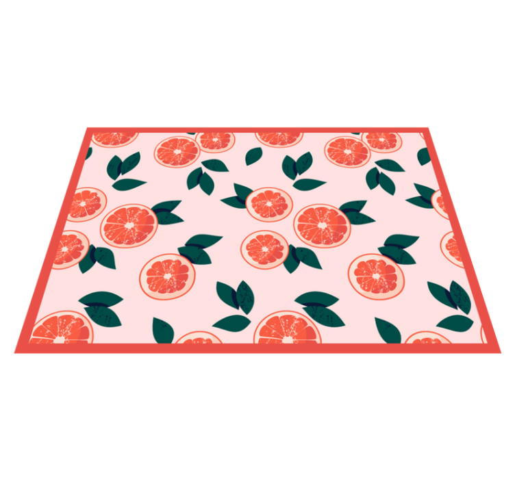 Rose citrus blossom floral rug - TenStickers