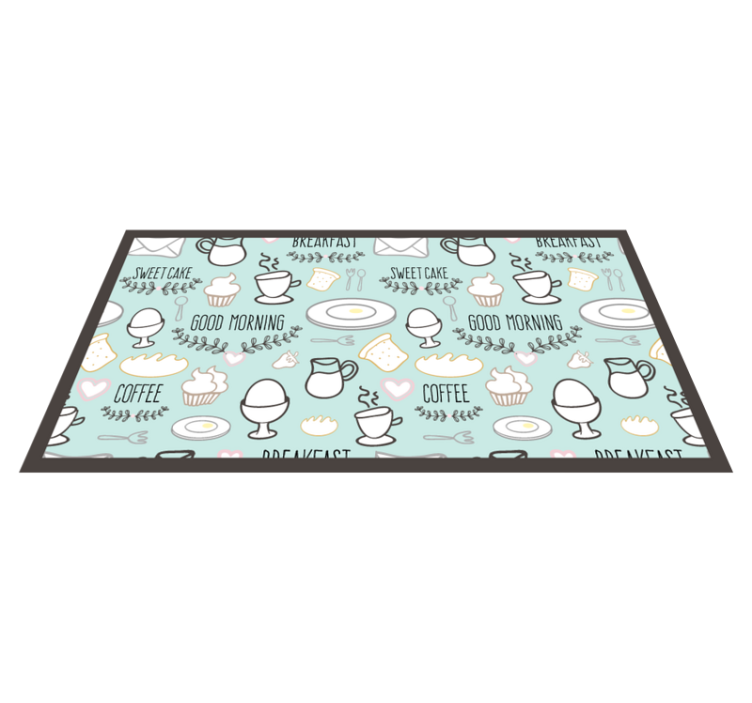 Breakfast Essentials kitchen vinyl mat - TenStickers