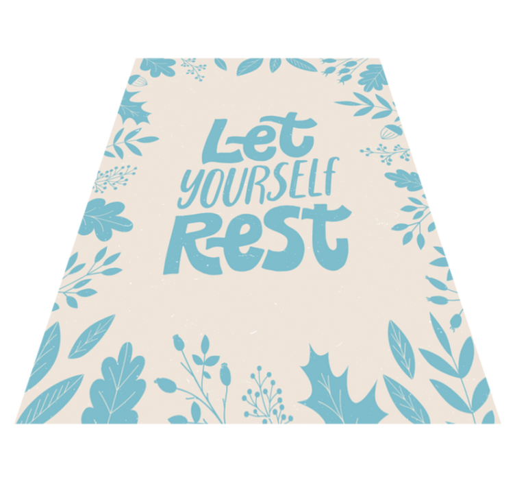 Let Yourself Rest quote rug - TenStickers
