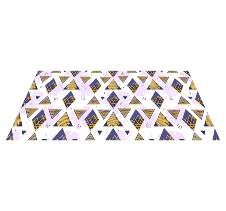 Triangular marble motif geometric rug - TenStickers