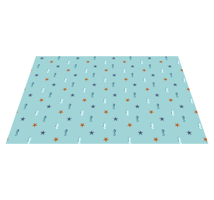 Blue stars motif star rug - TenStickers