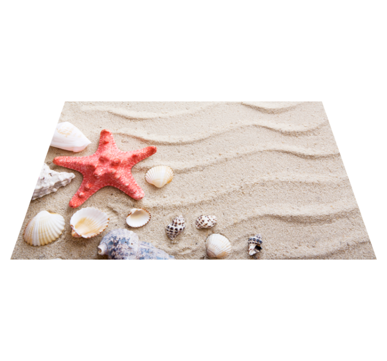 Beach Inspired Scene bathroom mat - TenStickers
