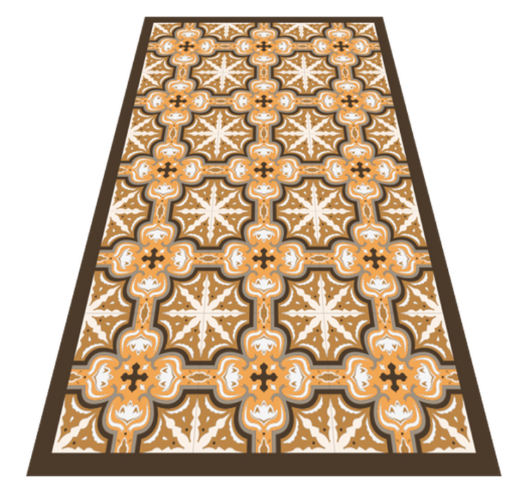 Orange Beija tile vinyl carpet - TenStickers