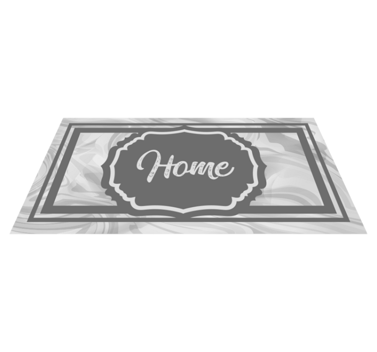Grey greeting phrase entrance hall rug - TenStickers