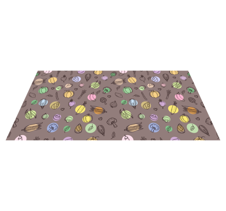 Colorful vegetable pattern kitchen mat - TenStickers
