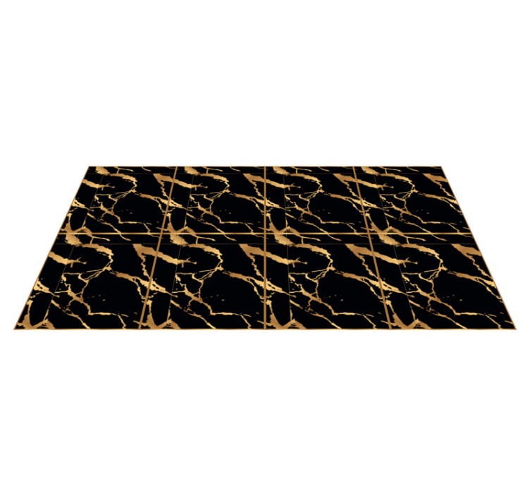 Golden flecks effect marble rug - TenStickers