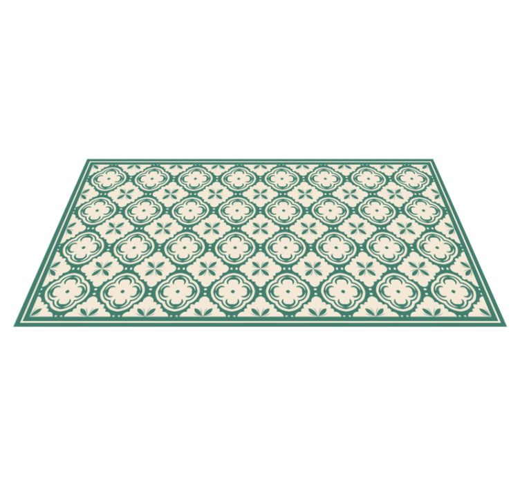 Elegant Floral Element marble rug - TenStickers