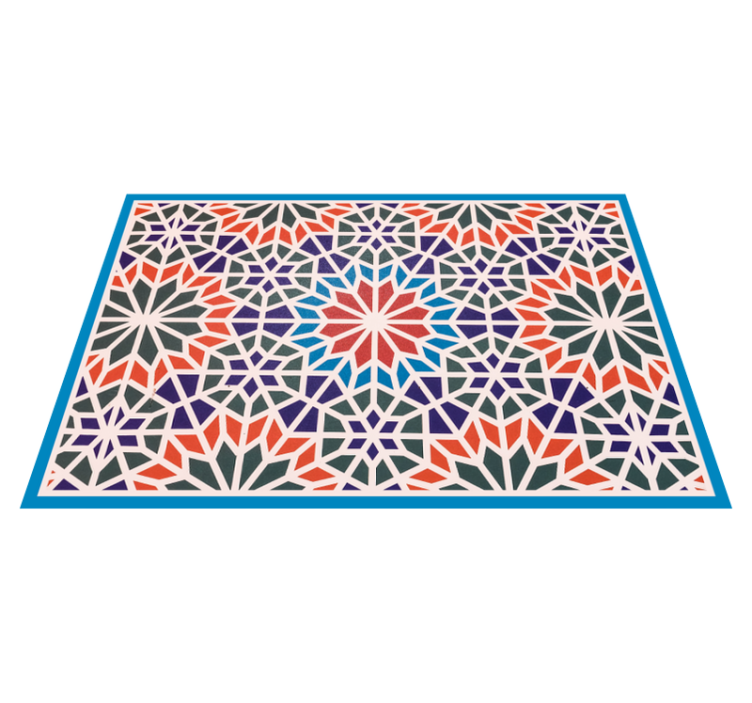 Intricate geometric mosaic rug - TenStickers