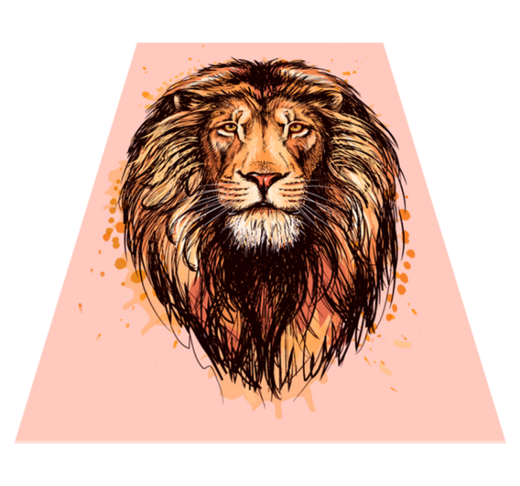 Majestic lion face animal mat - TenStickers