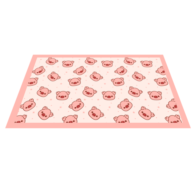 Cute Pig Patterns kids carpet - TenStickers