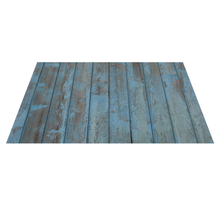 Blue old planks wood effect rug - TenStickers