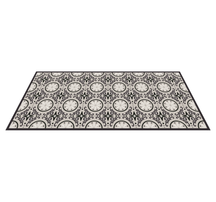 Geometric ornate design bedroom carpet - TenStickers