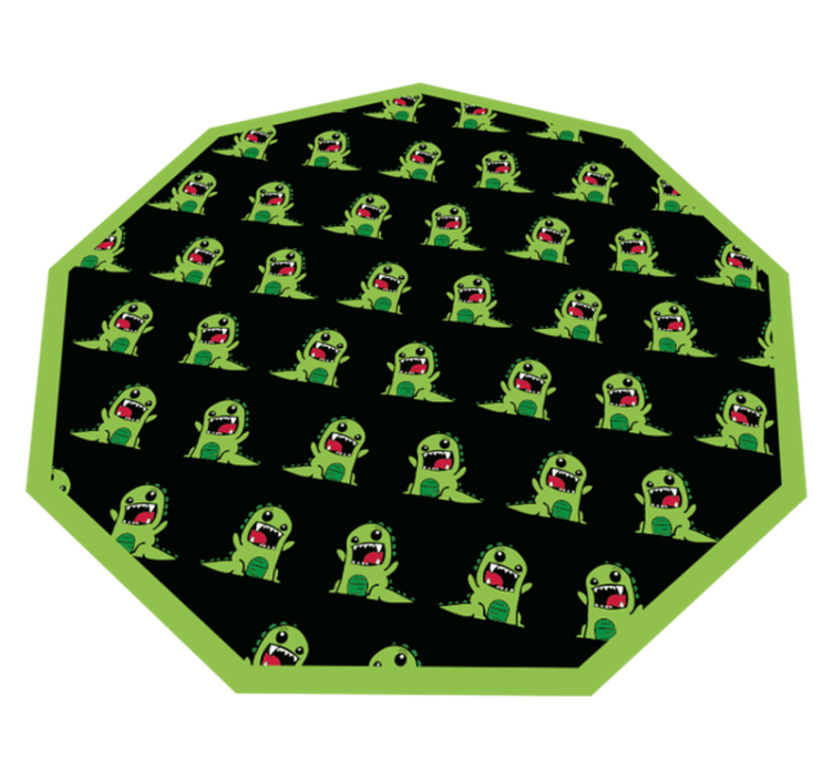 Cartoon Creature Pattern kids carpet - TenStickers