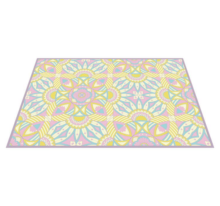 Complex Geometric Arrangements mandala rug - TenStickers