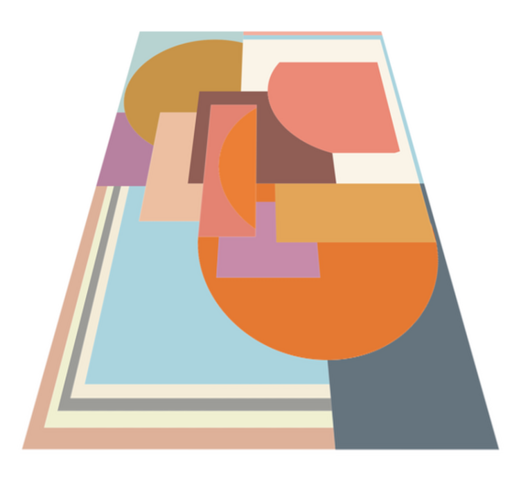 Striking Forms geometric rug - TenStickers