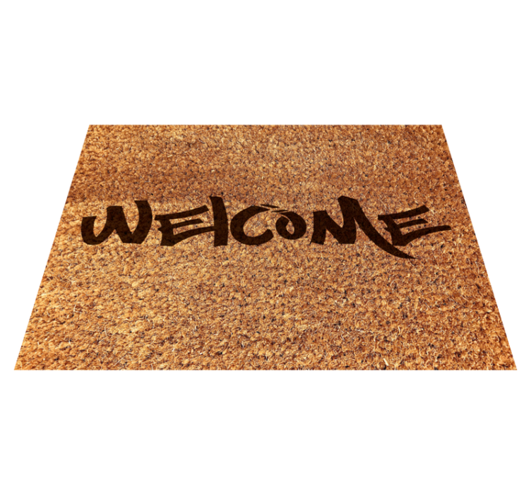 Welcome coir young style quote rug - TenStickers