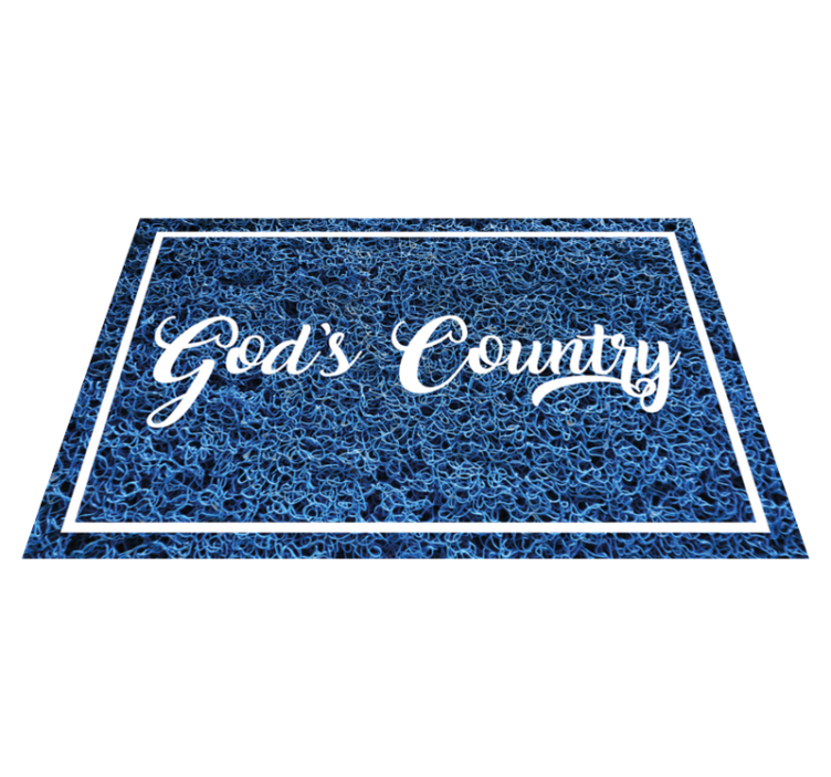 God's Country Phrase quote rug - TenStickers