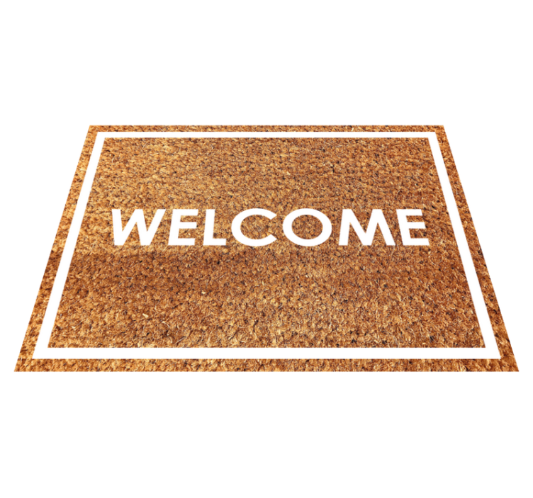 Welcome on coir effect quote rug - TenStickers