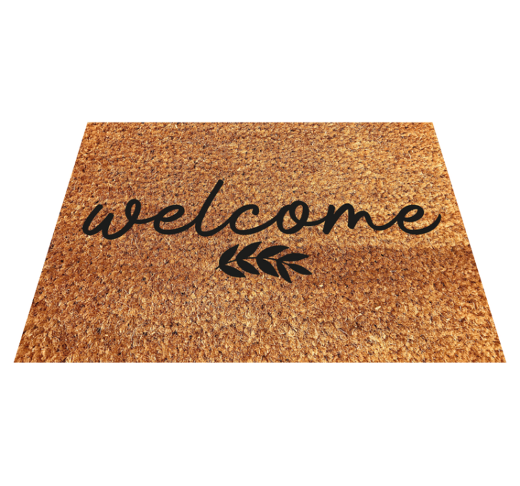 Welcome coconut fiber entrance hall rug - TenStickers