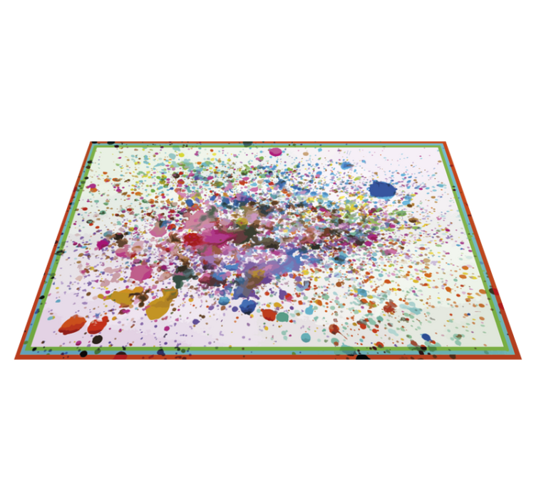 Colorful splatter art modern rug - TenStickers