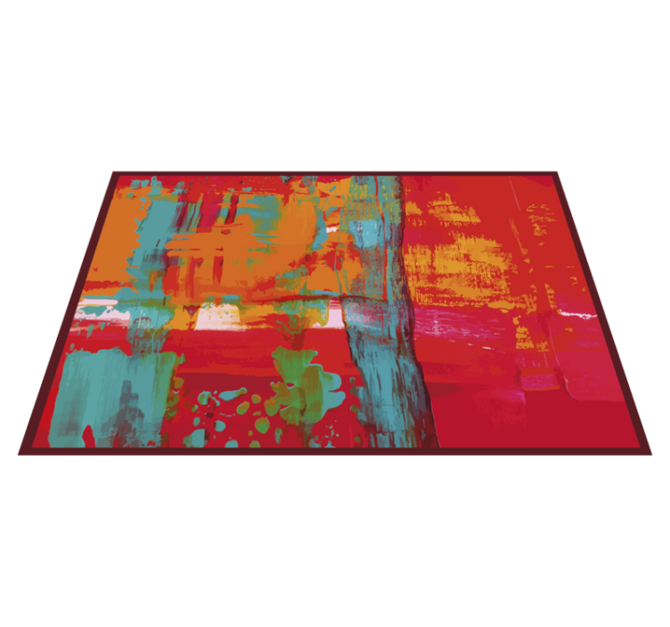 Abstract painting strokes geometric rug - TenStickers