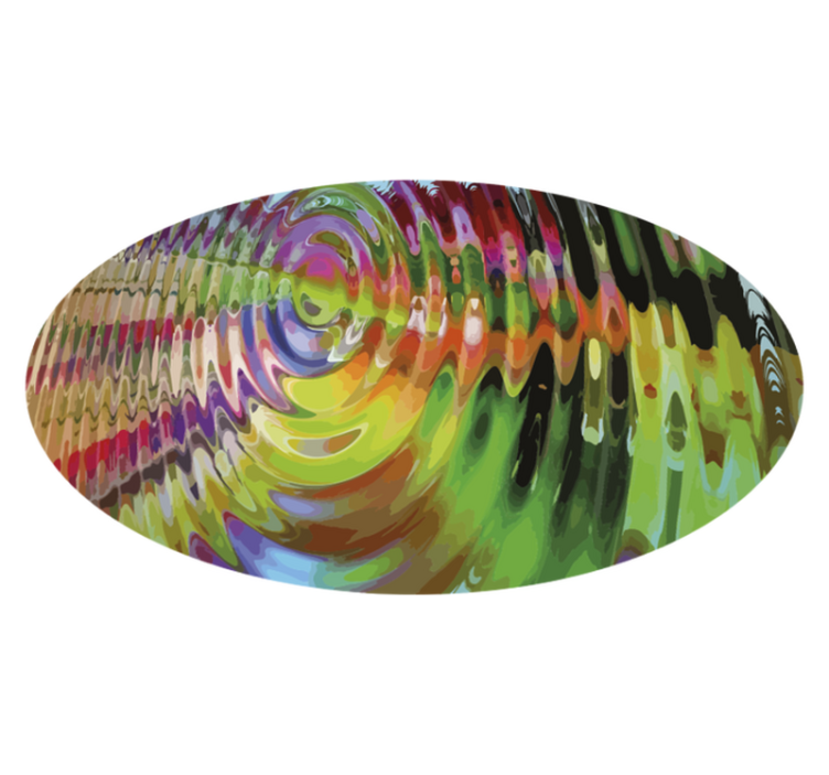 Colorful ripple pattern texture rug - TenStickers