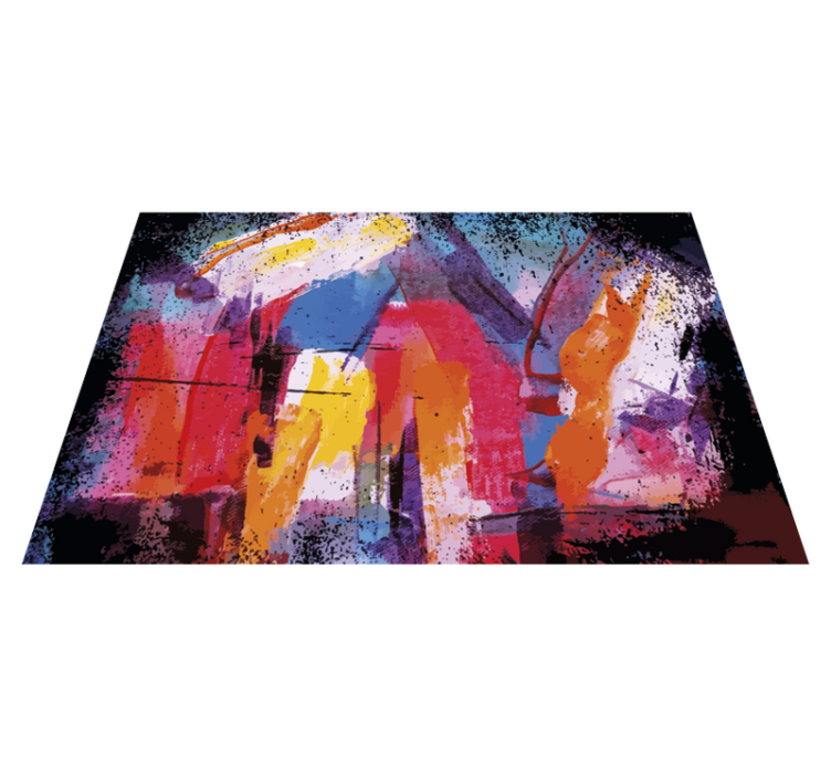 Vibrant Abstract Splash modern rug - TenStickers
