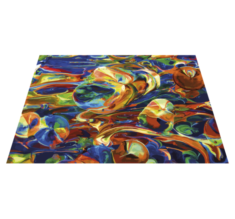 Colorful swirl effects texture rug - TenStickers